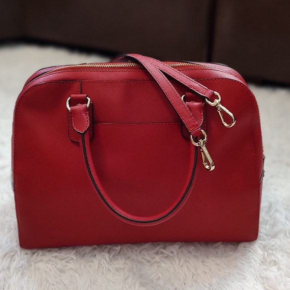 MICHAEL KORS Large Saffiano Leather Satchel Red - Picture 5 of 16
